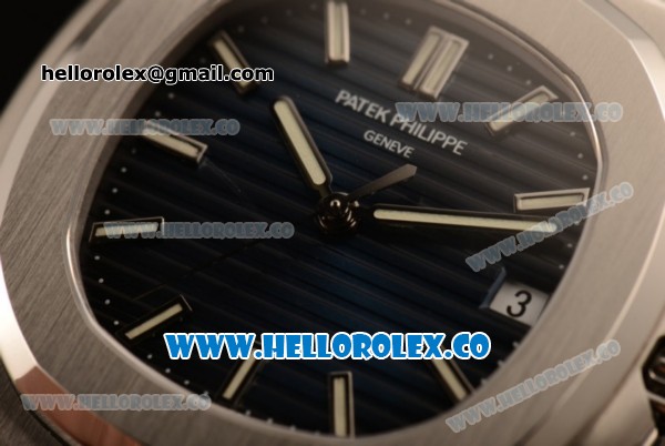 Patek Philippe Nautilus Jumbo Miyota 9015 Automatic Full Steel with Black DIal and Stick Markers - 1:1 Original - Click Image to Close